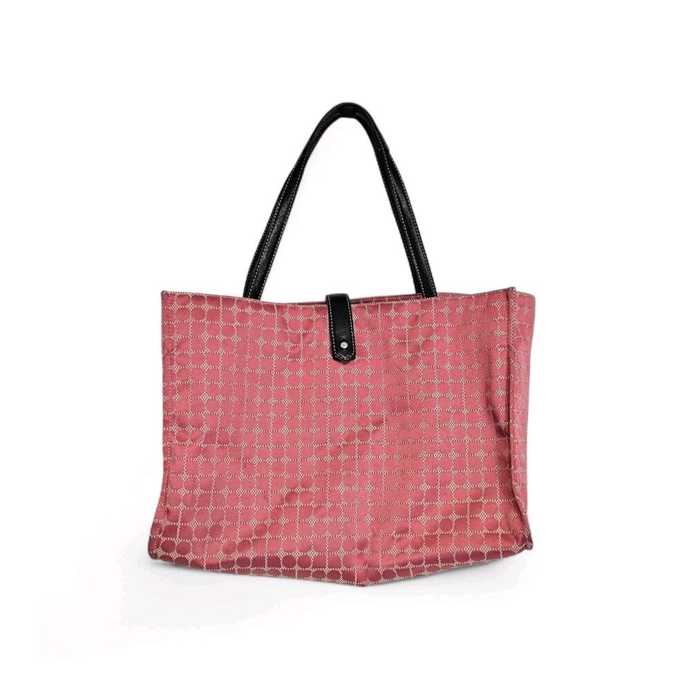 kate spade Pink Patterned Tote with Black Handles
